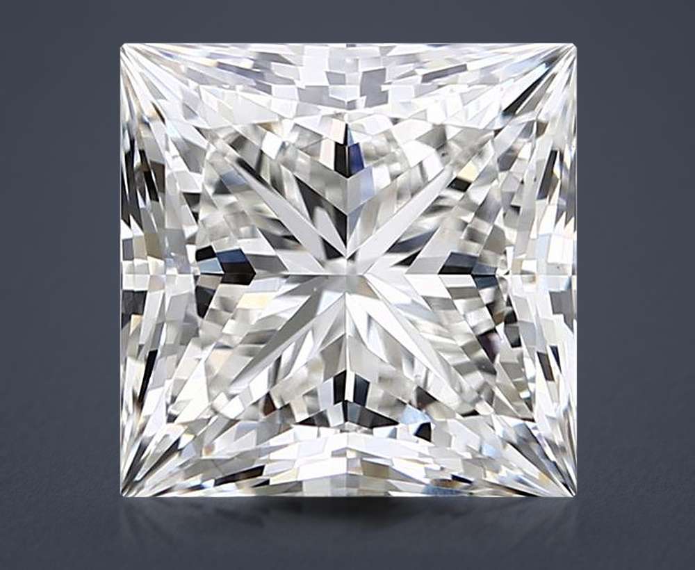 6.14ct G VS1 Rare Carat Ideal Cut Princess Lab Grown Diamond