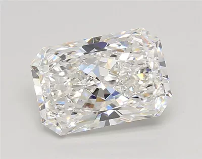 3.01ct E VS1 Rare Carat Ideal Cut Radiant Lab Grown Diamond