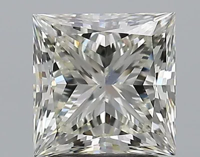 2.01ct K SI1 Rare Carat Ideal Cut Princess Diamond