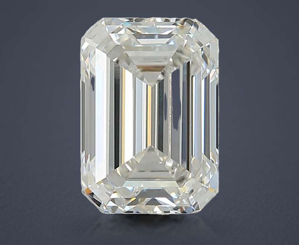 3.04ct F VS1 Rare Carat Ideal Cut Emerald Lab Grown Diamond
