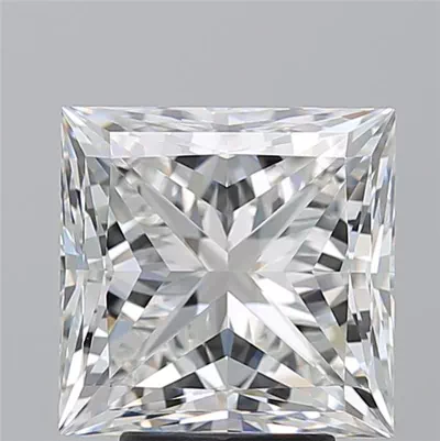 5.01ct H VVS2 Rare Carat Ideal Cut Princess Diamond