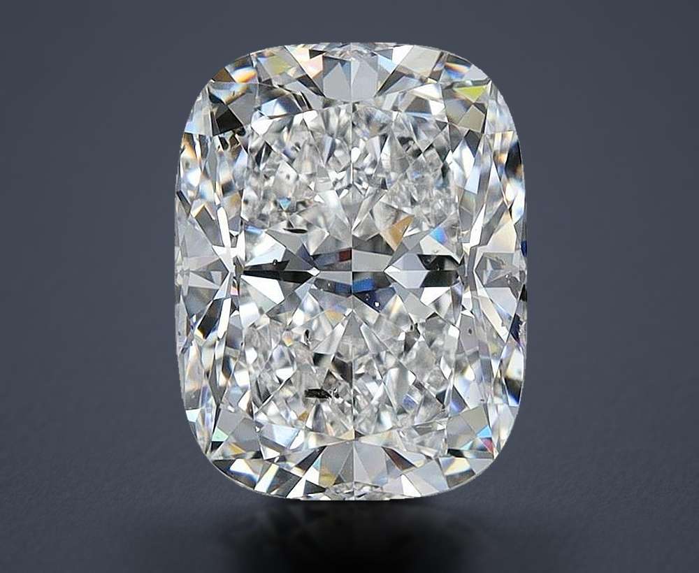 3.04ct E SI2 Rare Carat Ideal Cut Cushion Diamond