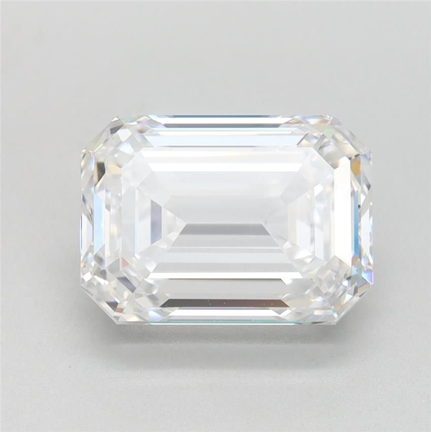 3.03ct F VS2 Rare Carat Ideal Cut Emerald Lab Grown Diamond