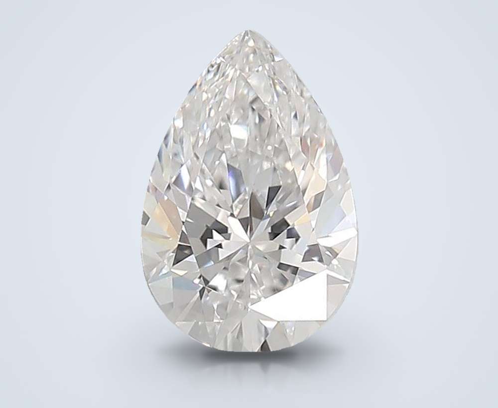 1.55ct E VVS2 Rare Carat Ideal Cut Pear Lab Grown Diamond