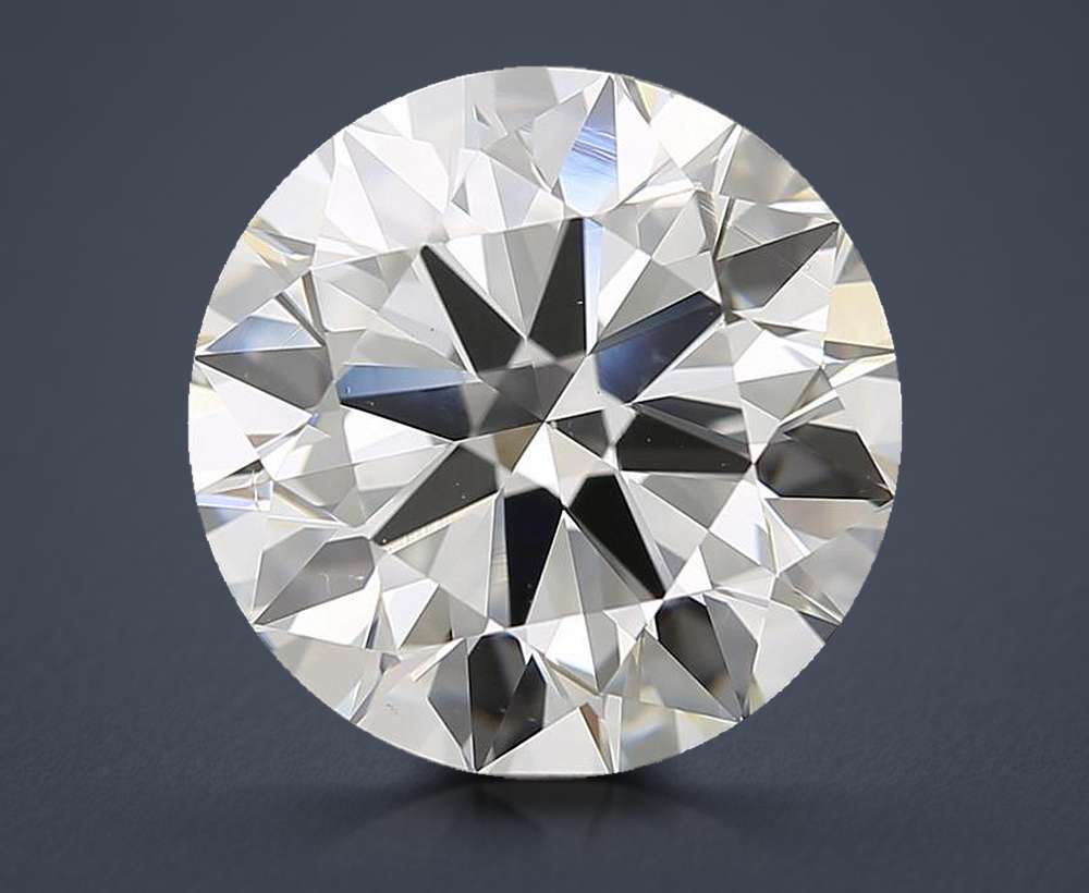 3.52ct J VS2 Rare Carat Ideal Cut Round Diamond