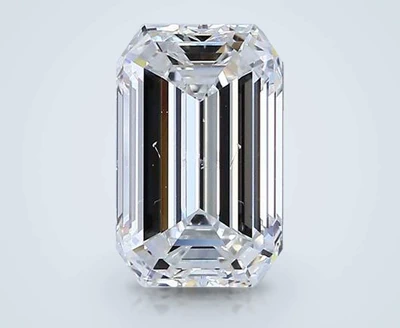 2.03ct E SI1 Rare Carat Ideal Cut Emerald Diamond