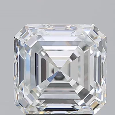 3.21ct G VS2 Rare Carat Ideal Cut Asscher Diamond