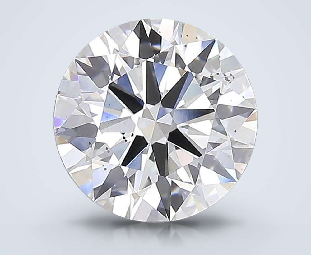 5.07ct F SI1 Rare Carat Ideal Cut Round Lab Grown Diamond