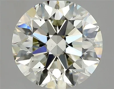2.52ct K SI1 Rare Carat Ideal Cut Round Diamond