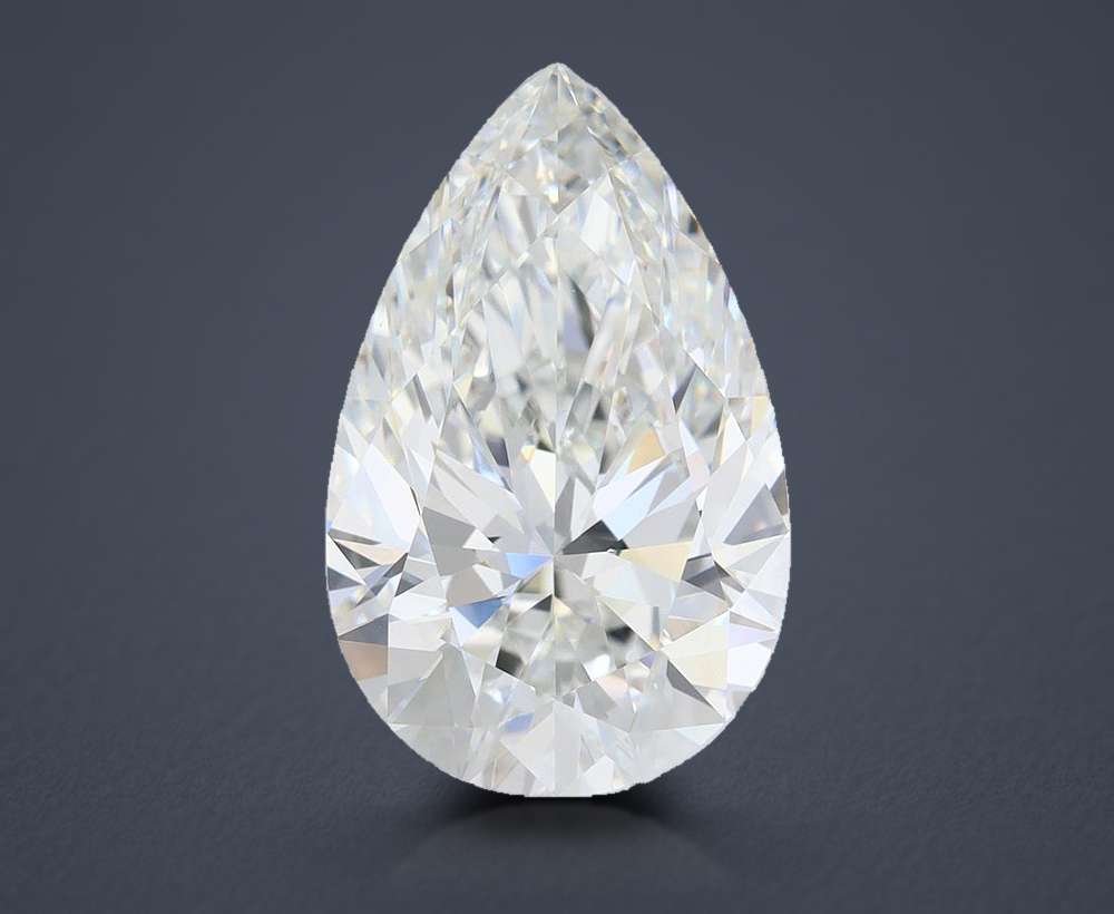 7.08ct F VVS2 Rare Carat Ideal Cut Pear Lab Grown Diamond