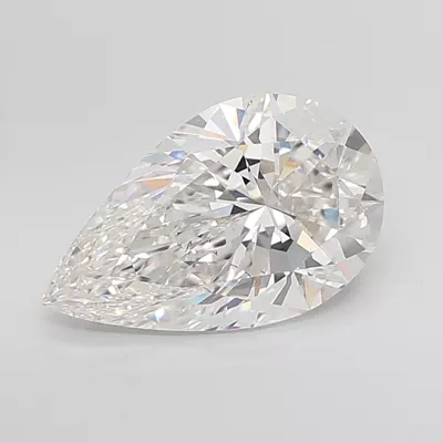 5.26ct F VS1 Rare Carat Ideal Cut Pear Lab Grown Diamond