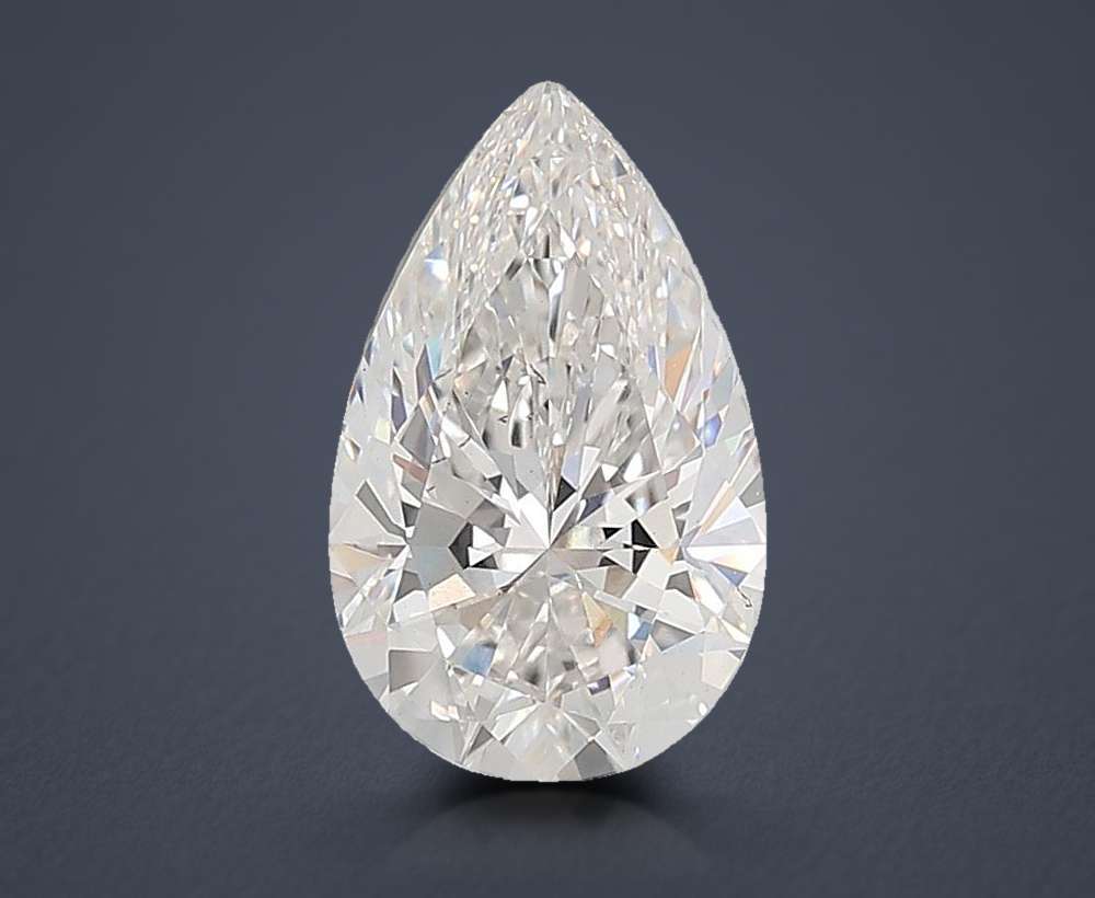 5.26ct F VS1 Rare Carat Ideal Cut Pear Lab Grown Diamond
