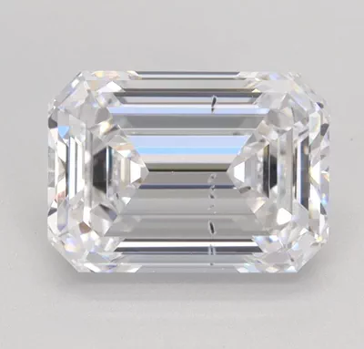 1.52ct D SI1 Rare Carat Ideal Cut Emerald Lab Grown Diamond