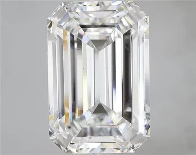 15.39ct F VS1 Rare Carat Ideal Cut Emerald Lab Grown Diamond