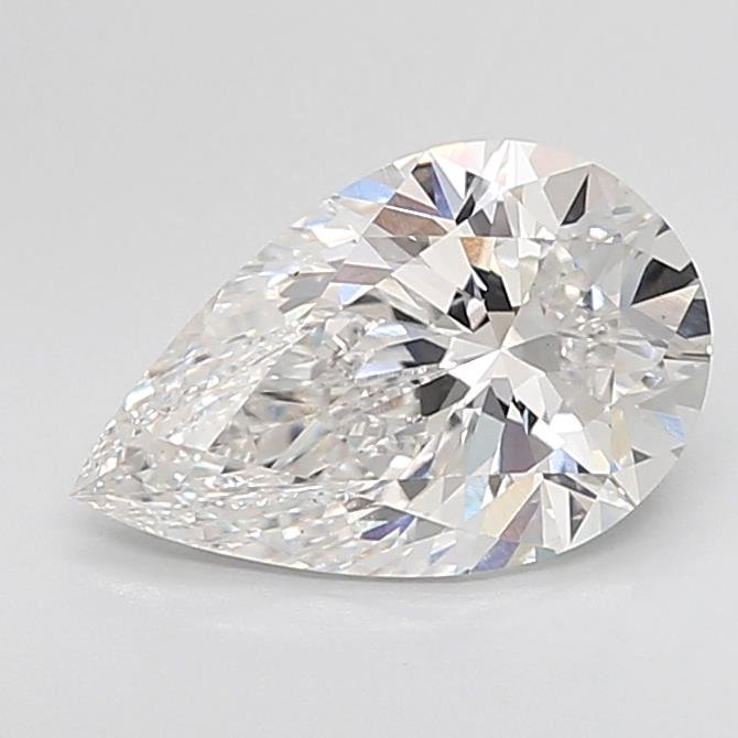 3.24ct F VS1 Rare Carat Ideal Cut Pear Lab Grown Diamond