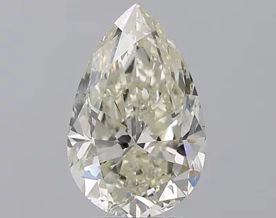 4.02ct J SI2 Rare Carat Ideal Cut Pear Diamond