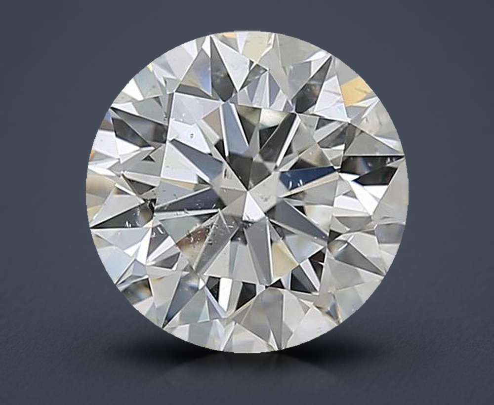 3.51ct J SI2 Rare Carat Ideal Cut Round Diamond
