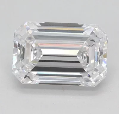 1.01ct D SI1 Rare Carat Ideal Cut Emerald Lab Grown Diamond