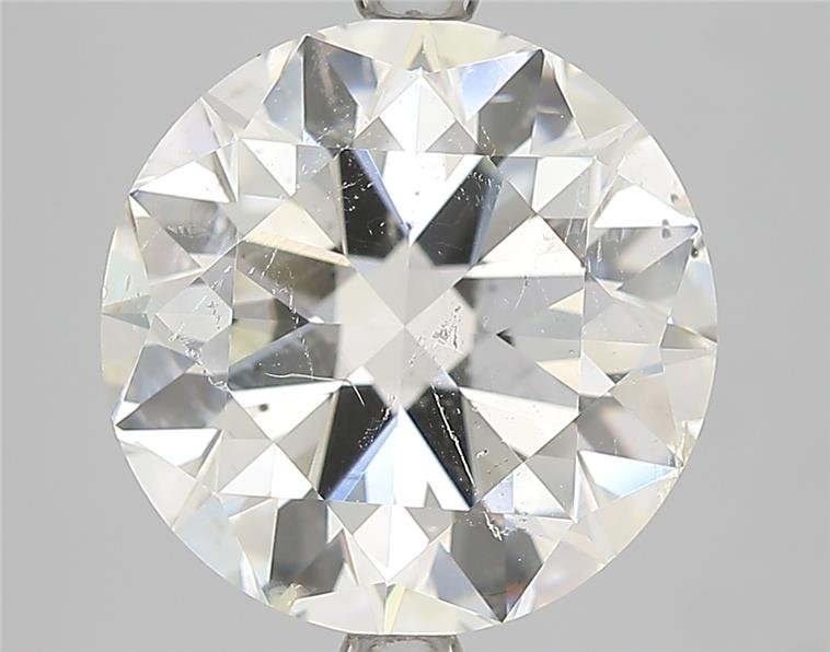 5.02ct J SI2 Rare Carat Ideal Cut Round Diamond