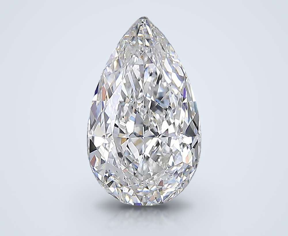 15.07ct F VS2 Very Good Cut Pear Lab Grown Diamond