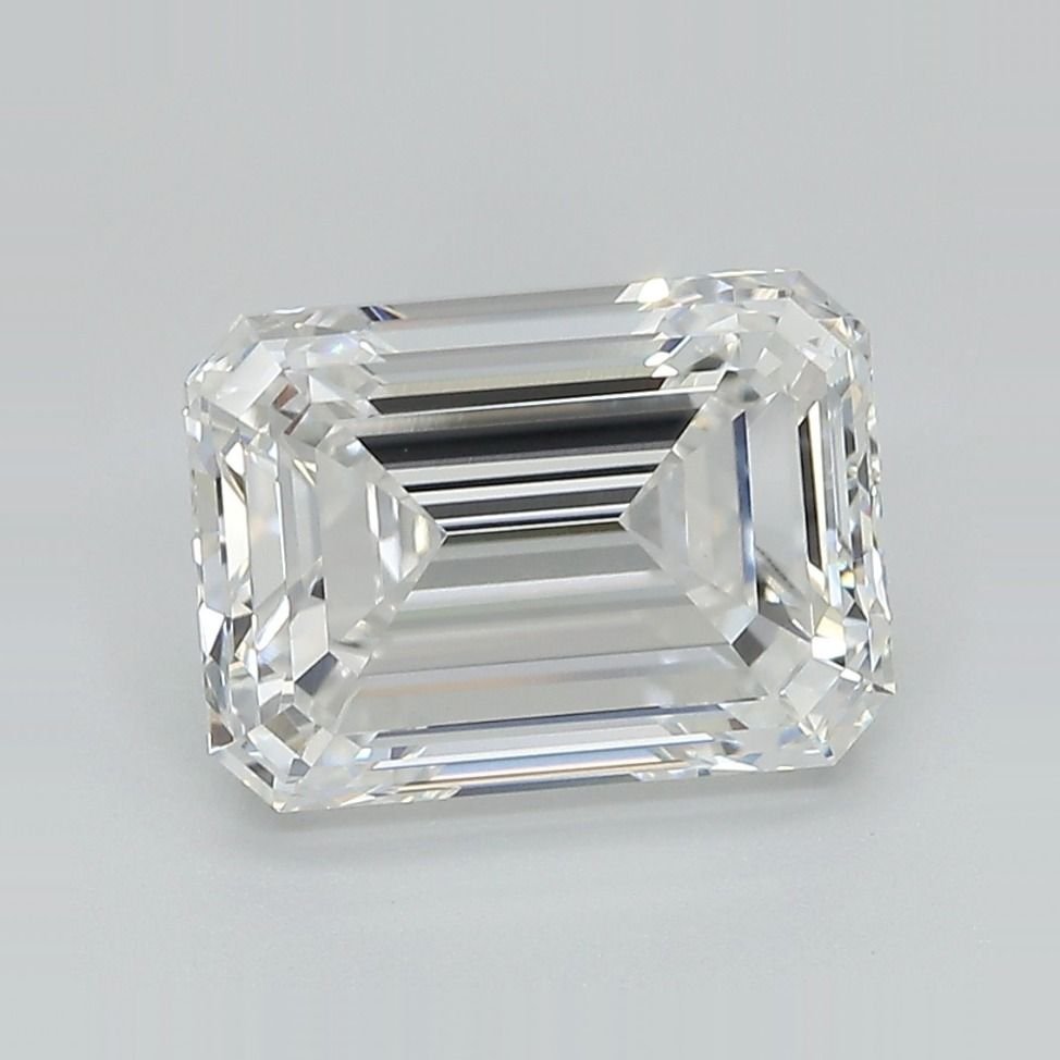20.25ct F VVS2 Rare Carat Ideal Cut Emerald Lab Grown Diamond