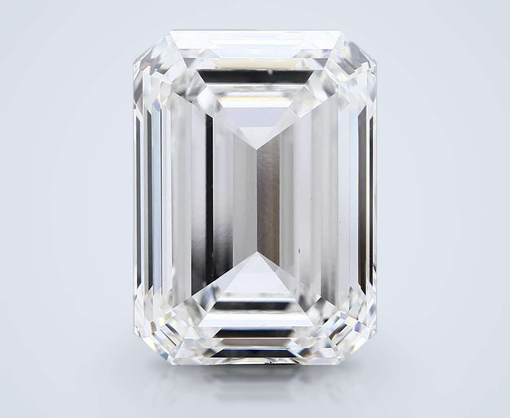 20.07ct G VS2 Rare Carat Ideal Cut Emerald Lab Grown Diamond