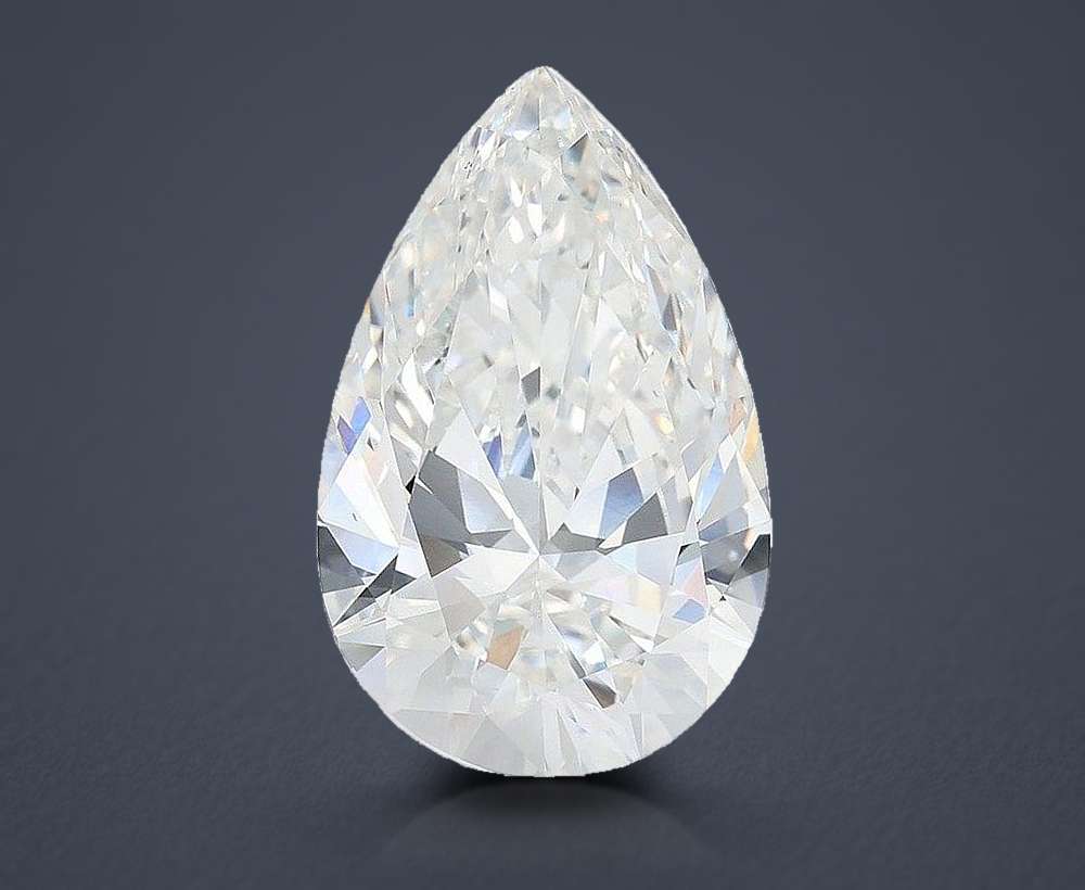 14.06ct F VVS2 Rare Carat Ideal Cut Pear Lab Grown Diamond