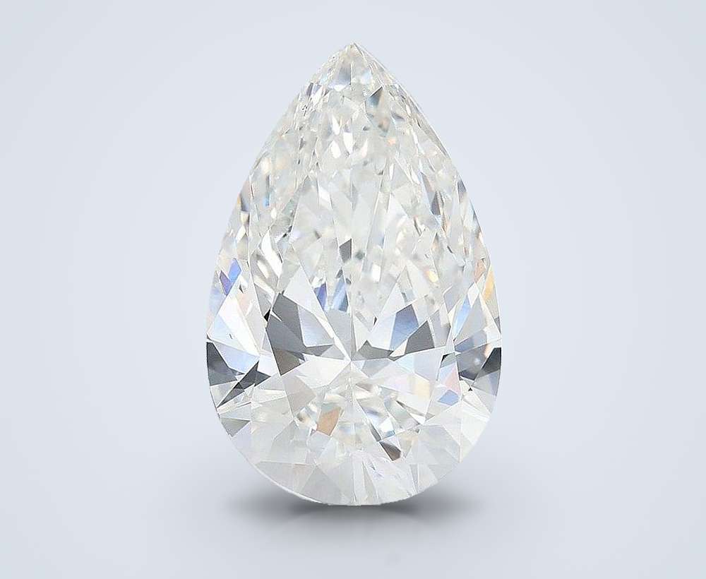 14.06ct F VVS2 Rare Carat Ideal Cut Pear Lab Grown Diamond