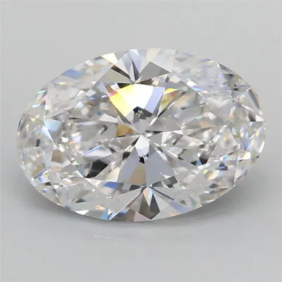 2.09ct E VVS2 Rare Carat Ideal Cut Oval Lab Grown Diamond