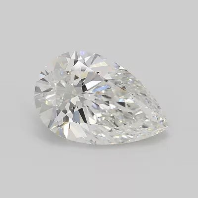 4.08ct F VVS2 Rare Carat Ideal Cut Pear Lab Grown Diamond