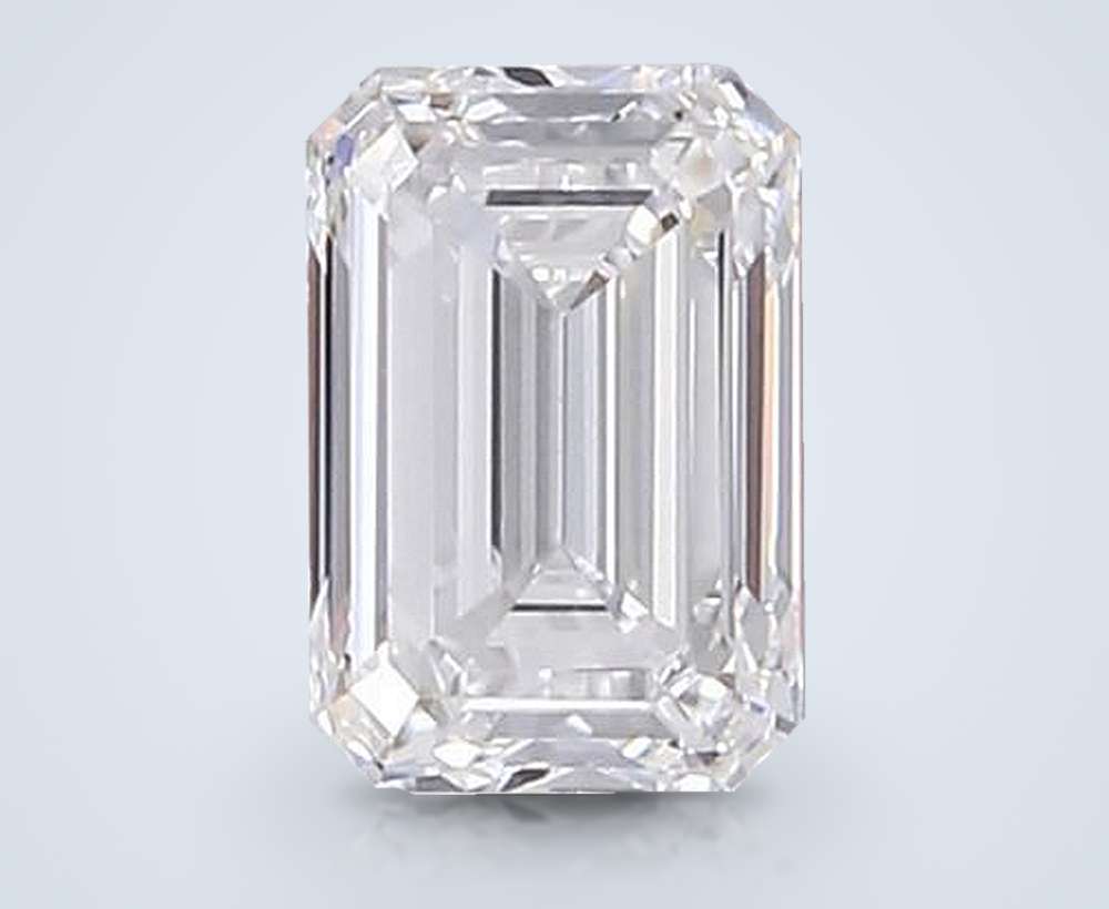 2.35ct D VVS2 Rare Carat Ideal Cut Emerald Lab Grown Diamond