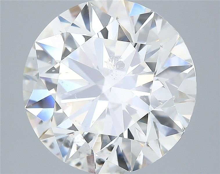 5.18ct K SI2 Rare Carat Ideal Cut Round Diamond