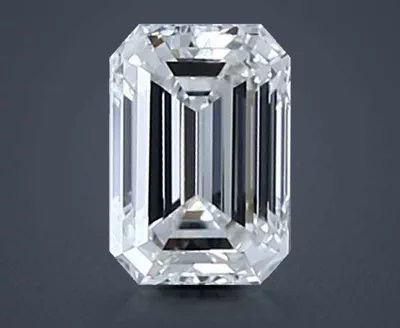 0.54ct F VVS2 Rare Carat Ideal Cut Emerald Diamond