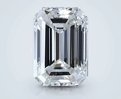 0.54ct F VVS2 Rare Carat Ideal Cut Emerald Diamond