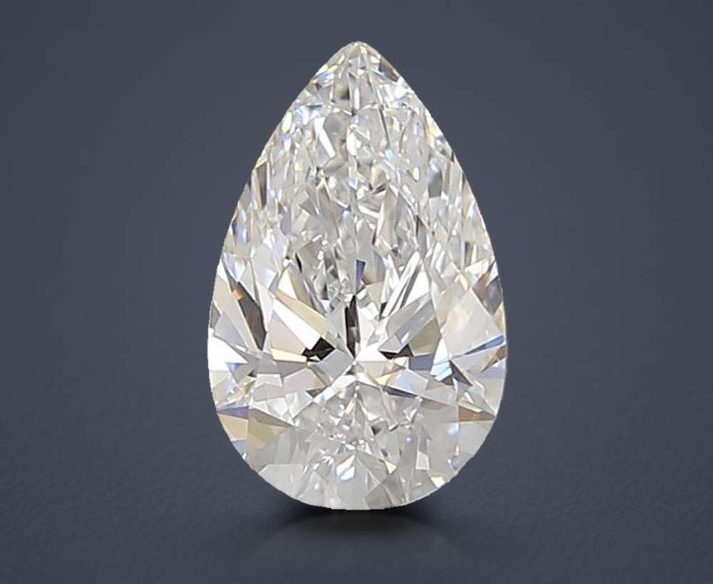 1.39ct D VVS2 Rare Carat Ideal Cut Pear Lab Grown Diamond