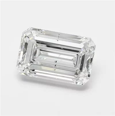 2.61ct D SI2 Rare Carat Ideal Cut Emerald Diamond