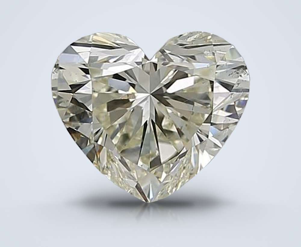 2.03ct K SI1 Rare Carat Ideal Cut Heart Diamond