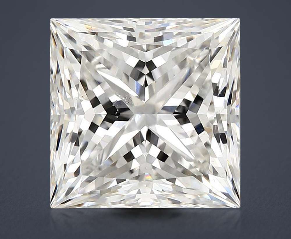 3.10ct F SI2 Rare Carat Ideal Cut Princess Diamond