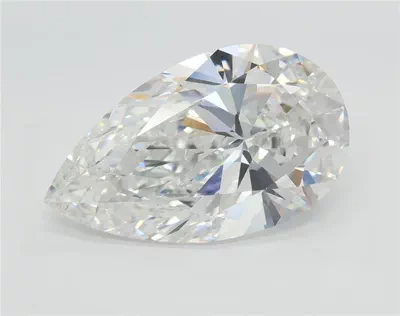 4.01ct F VS2 Rare Carat Ideal Cut Pear Lab Grown Diamond
