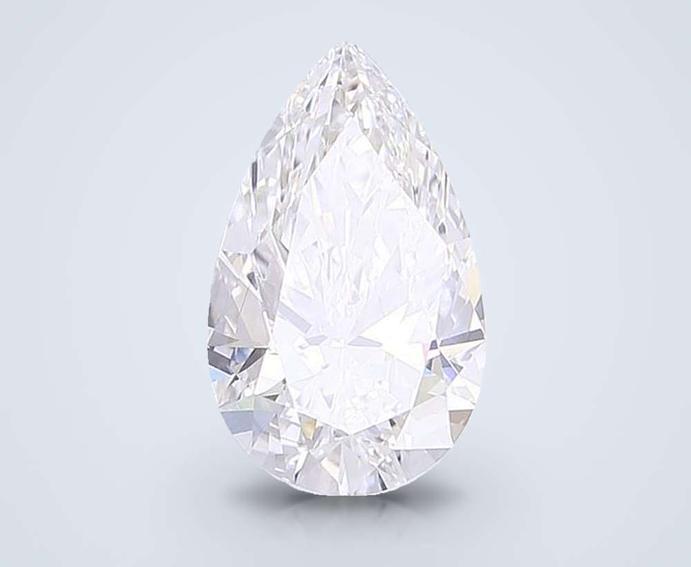 2.66ct D VS2 Rare Carat Ideal Cut Pear Lab Grown Diamond