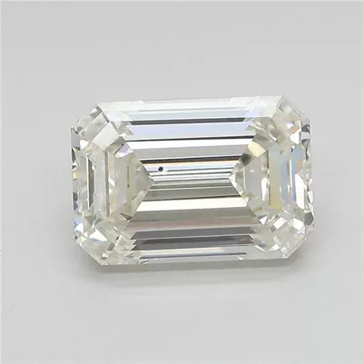 5.13ct H SI1 Rare Carat Ideal Cut Emerald Lab Grown Diamond