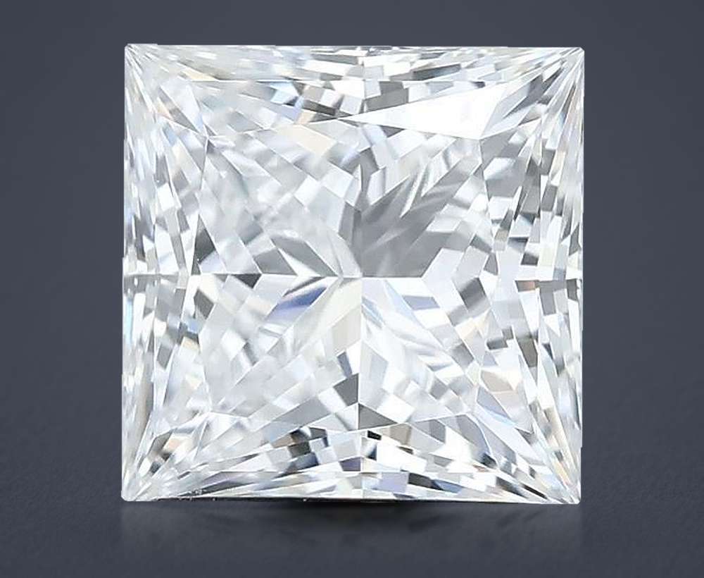 1.59ct D VVS2 Rare Carat Ideal Cut Princess Lab Grown Diamond