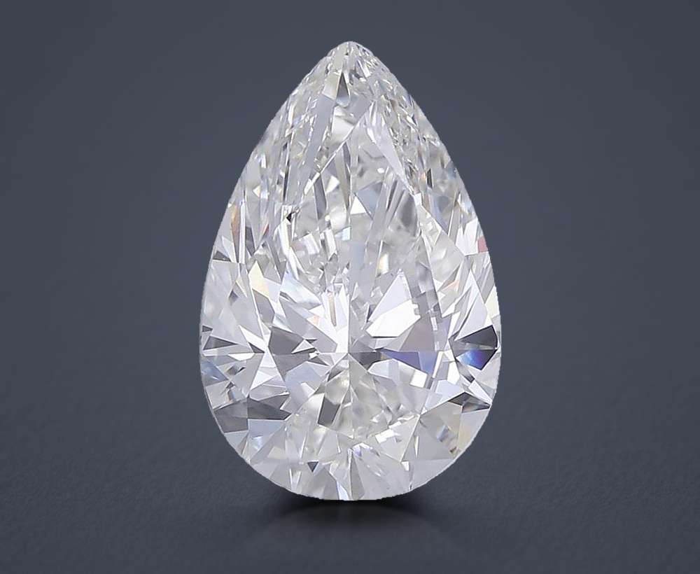 11.36ct F VS1 Rare Carat Ideal Cut Pear Lab Grown Diamond