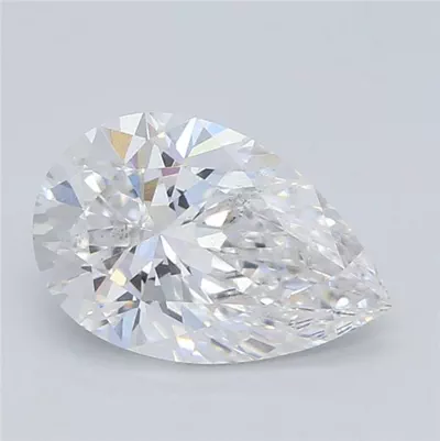 0.91ct E SI1 Rare Carat Ideal Cut Pear Lab Grown Diamond