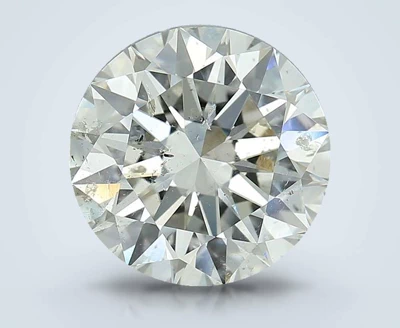 3.01ct I SI2 Rare Carat Ideal Cut Round Diamond