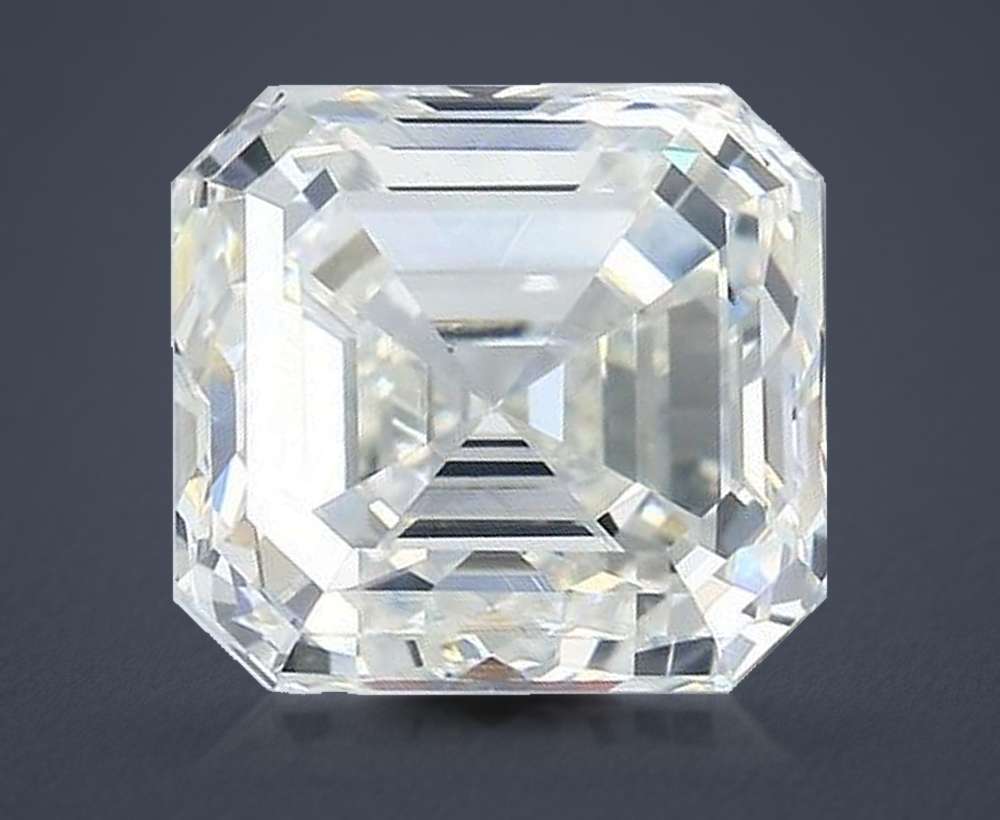 6.02ct F VS2 Very Good Cut Asscher Diamond