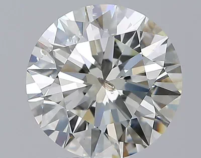 3.01ct I SI2 Rare Carat Ideal Cut Round Diamond