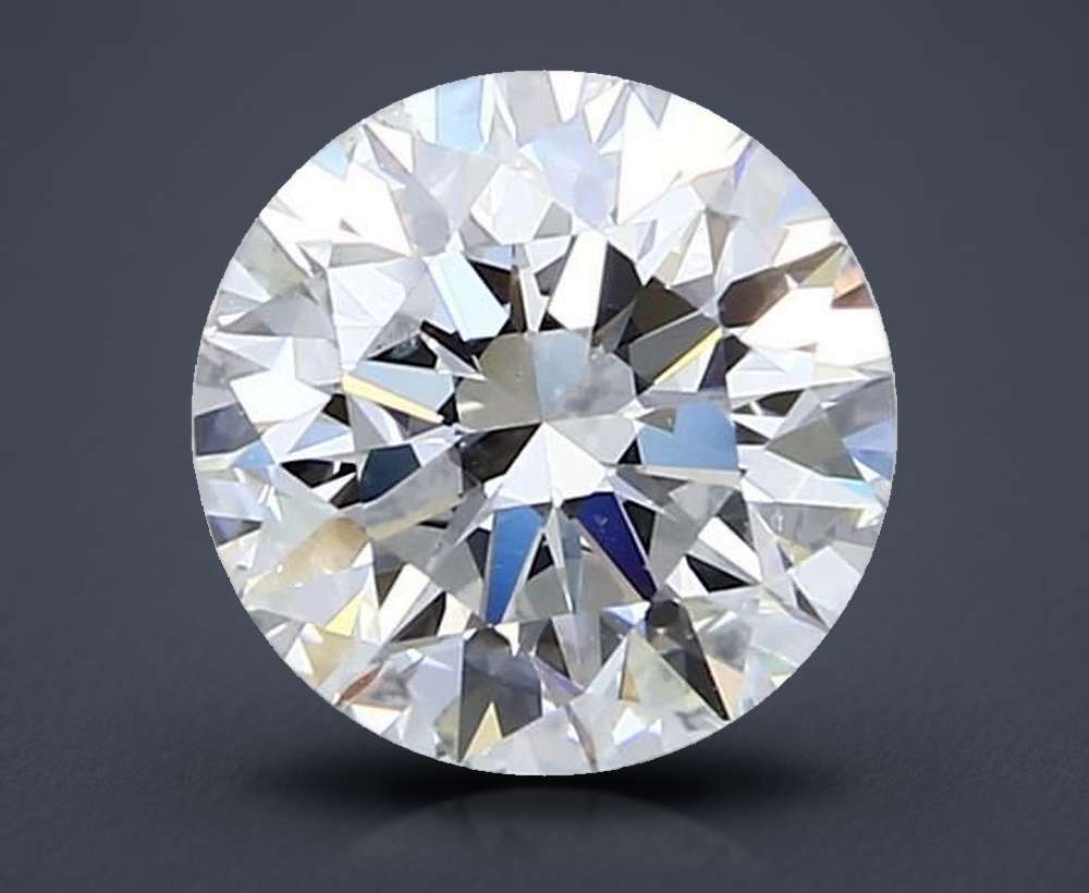2.01ct F SI1 Rare Carat Ideal Cut Round Diamond