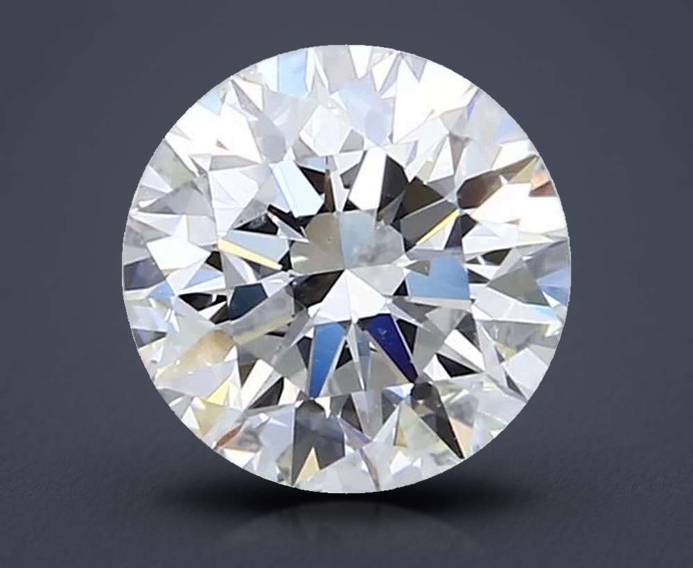 2.01ct F SI1 Rare Carat Ideal Cut Round Diamond