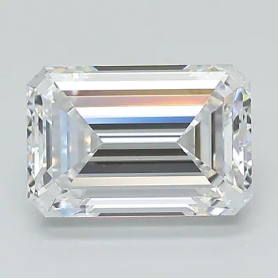2.15ct D VS1 Excellent Cut Emerald Lab Grown Diamond